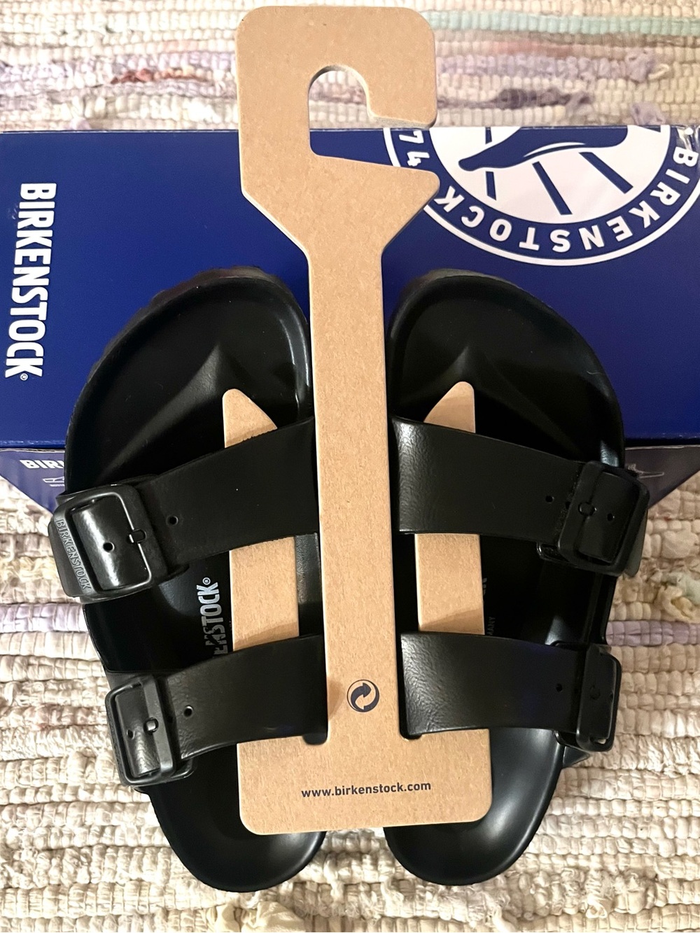 Birkenstock “Arizona Eva” Black Sandals size 39/ women’s 8